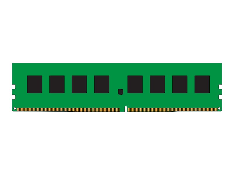 Kingston ValueRAM - DDR4 - module - 8 Go - DIMM 288 broches - 2666 MHz / PC4-21300 - CL19 - 1.2 V - mémoire sans tampon - non ECC - KVR26N19S8/8 - DDR4