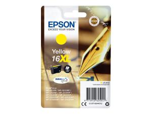 Epson 16XL - 6.5 ml - XL - jaune - original - emballage coque avec alarme radioélectrique/ acoustique - cartouche d'encre - pour WorkForce WF-2010, 2510, 2520, 2530, 2540, 2630, 2650, 2660, 2750, 2760 - C13T16344022 - Cartouches d'imprimante
