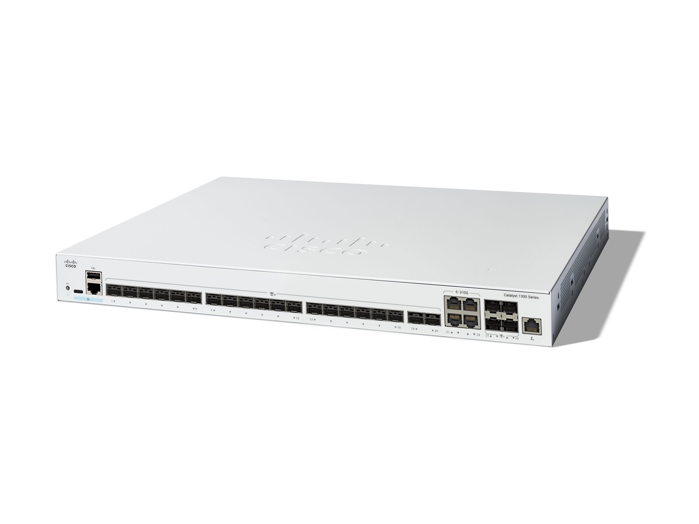 Cisco Catalyst 1300-24XS - Commutateur - C3 - intelligent - 24 x 10GBase-X + 4 x combo 10 Gigabit SFP+/RJ-45 - Montable sur rack - C1300-24XS - Commutateurs gérés