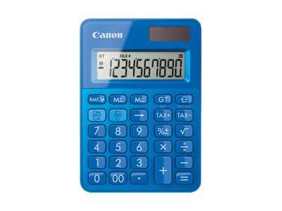 Canon LS-100K - Calculatrice de bureau - 10 chiffres - panneau solaire, pile - bleu métallique - 0289C001 - Calculatrices