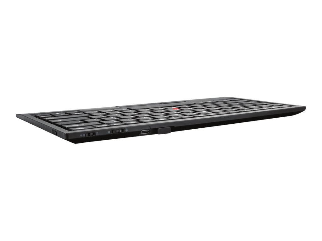 Lenovo ThinkPad TrackPoint Keyboard II - Clavier - avec Trackpoint - sans fil - 2.4 GHz, Bluetooth 5.0 - Français - commutateur : commutateurs à clé à ciseaux - noir pur - 4Y40X49506 - Claviers