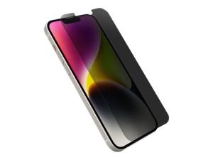 OtterBox Amplify Glass - Protection d'écran pour téléphone portable - antimicrobien - verre - avec filtre de confidentialité - à double sens - clair - pour Apple iPhone 14 Plus - 77-88988 - Accessoires pour téléphone portable