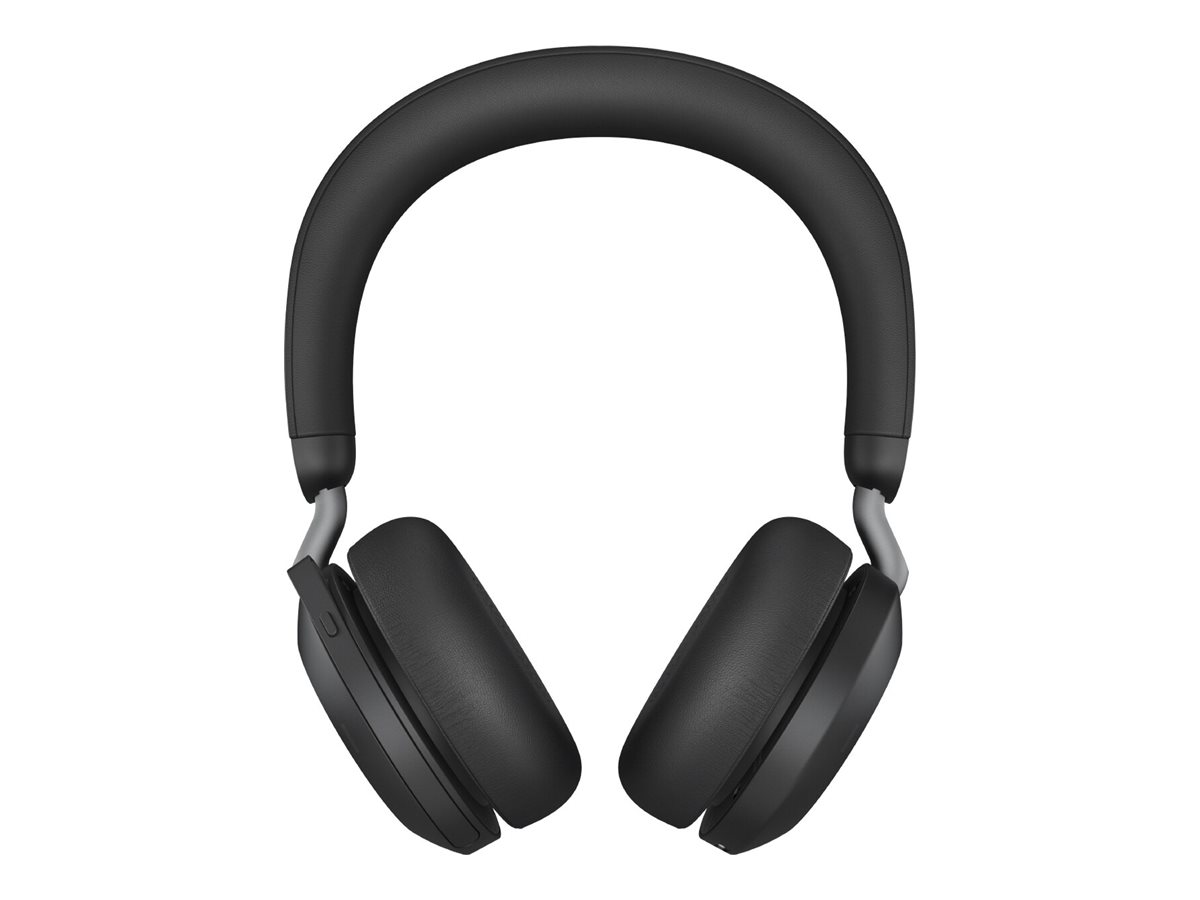 Jabra Evolve2 75 - Micro-casque - sur-oreille - Bluetooth - sans fil - Suppresseur de bruit actif - USB-C - isolation acoustique - noir - Optimisé pour la CU - 27599-989-899 - Écouteurs