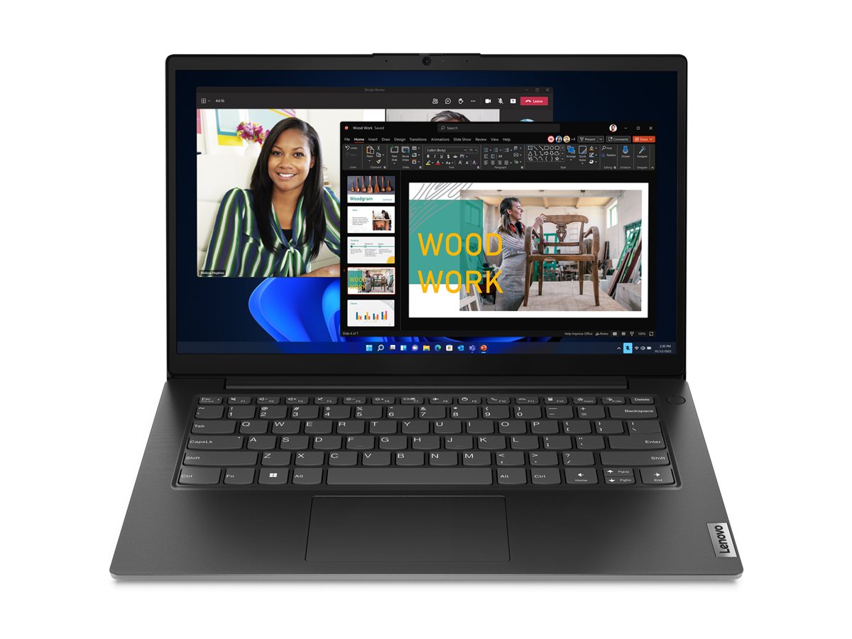 Lenovo V14 G4 IAN 82YV - Intel N-series - N100 / jusqu'à 3.4 GHz - Win 11 Pro - UHD Graphics - 8 Go RAM - 256 Go SSD - 14" TN 1920 x 1080 (Full HD) - Gigabit Ethernet - Wi-Fi 5 - noir business - clavier : Français - 82YV0014FR - Ordinateurs portables