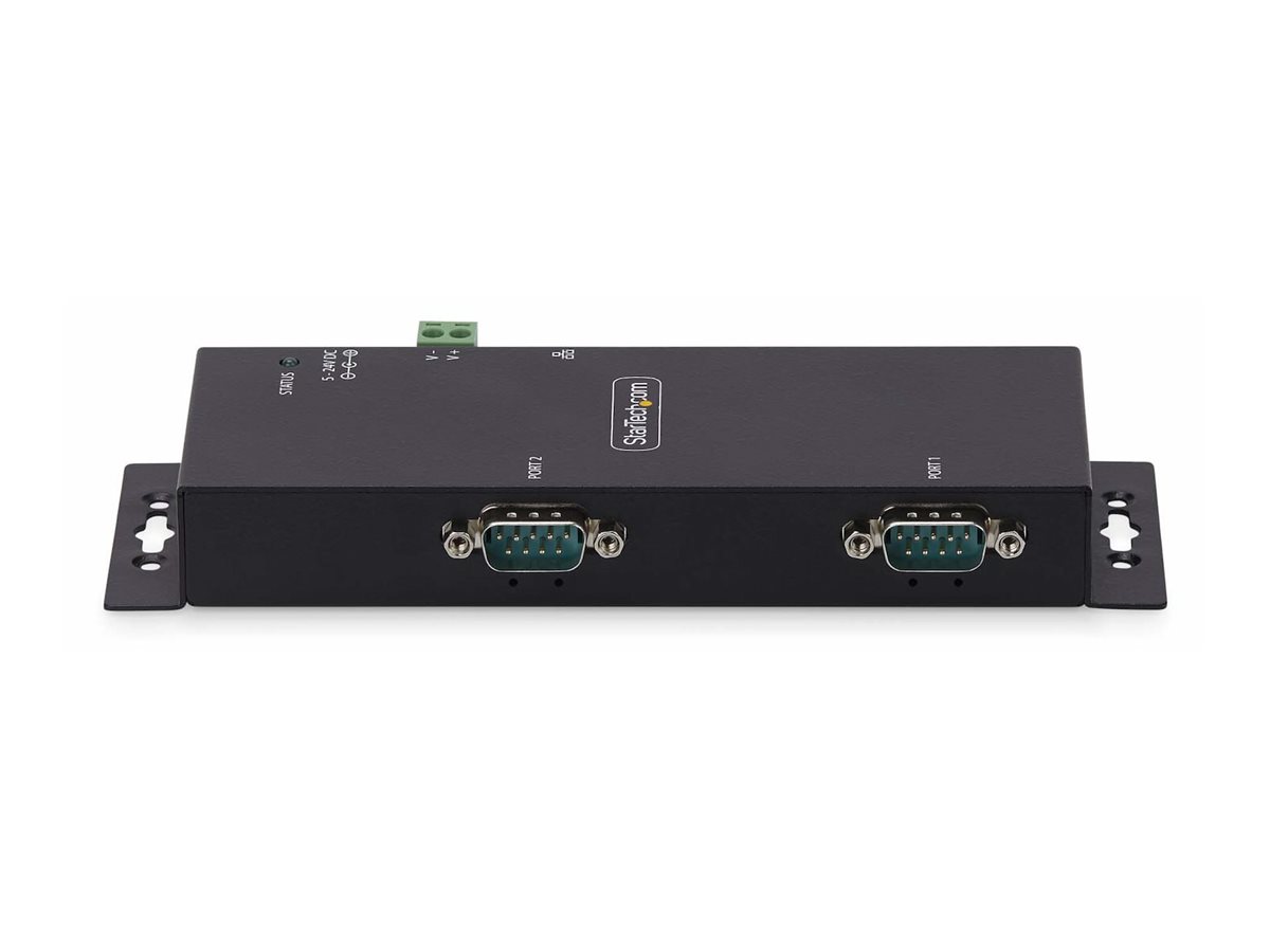 StarTech.com Adaptateur Série vers Ethernet à 2 Ports, LAN vers RS232 DB9 - Serveur de périphérique - 2 ports - 100Mb LAN, RS-232 - montable mur/rail DIN - Conformité TAA - I23-SERIAL-ETHERNET - Périphériques réseau spécialisés