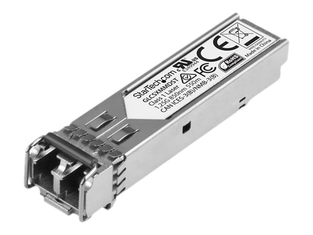 StarTech.com Module de transceiver SFP 1000Base-SX à fibre optique Gigabit - Compatible Cisco GLC-SX-MMD - Multimode LC - 550 m - Module transmetteur SFP (mini-GBIC) (équivalent à : Cisco GLC-SX-MMD) - 1GbE - 1000Base-SX - LC multi-mode - jusqu'à 550 m - 850 nm - GLCSXMMDST - Transmetteurs SFP