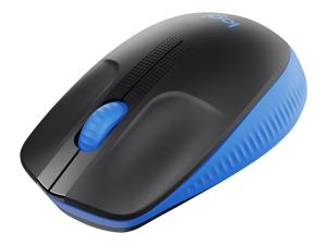 Logitech M190 - Souris - optique - 3 boutons - sans fil - récepteur sans fil USB - bleu - 910-005907 - Souris