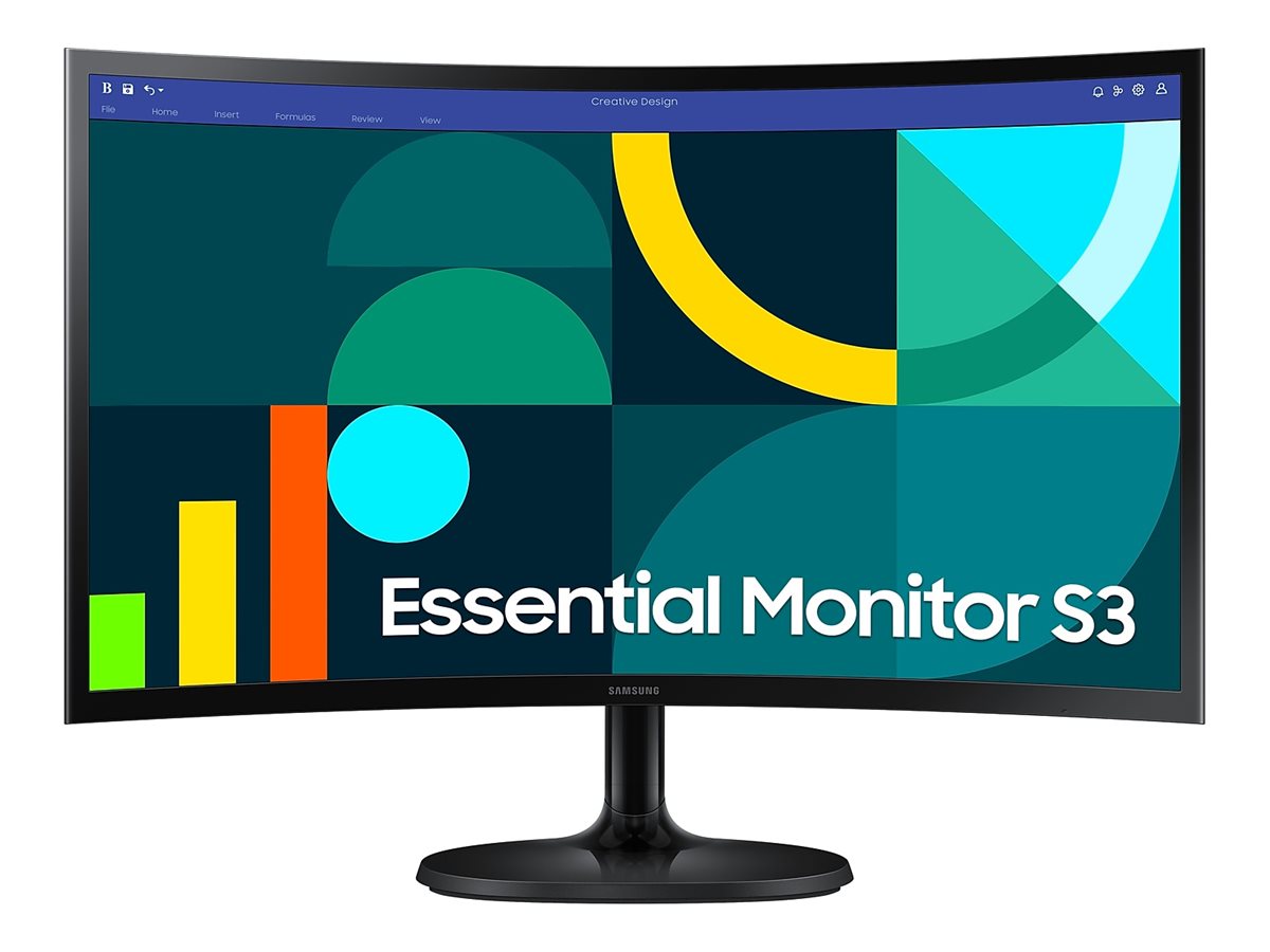 Samsung S24D362GAU - S36GD Series - écran LED - incurvé - 24" - 1920 x 1080 Full HD (1080p) @ 100 Hz - VA - 250 cd/m² - 3000:1 - 4 ms - HDMI, VGA - noir - LS24D362GAUXEN - Écrans d'ordinateur