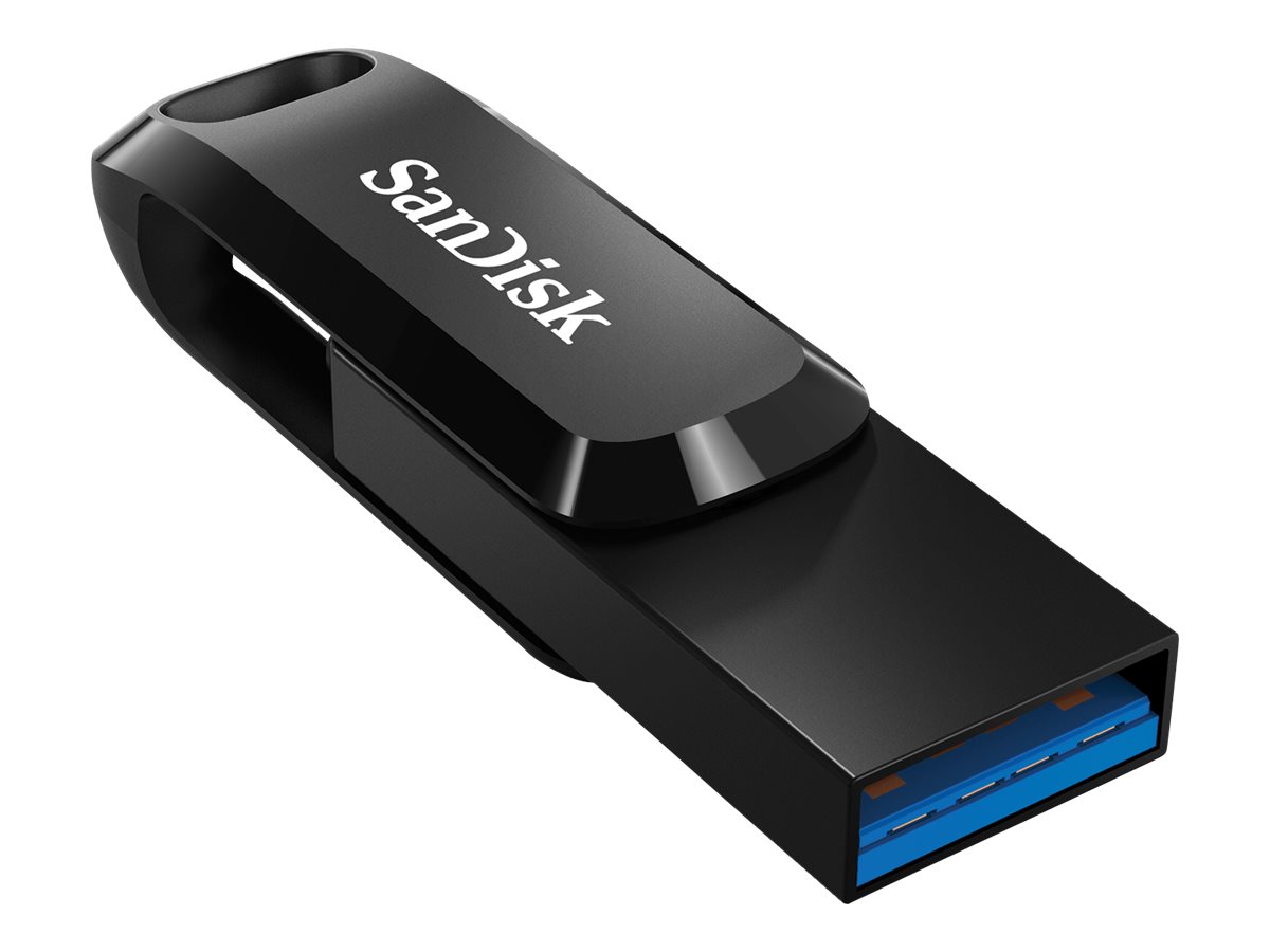 SanDisk Ultra Dual Drive Go - Clé USB - 256 Go - USB 3.2 Gen 1 / USB-C - noir - SDDDC3-256G-G46 - Lecteurs flash