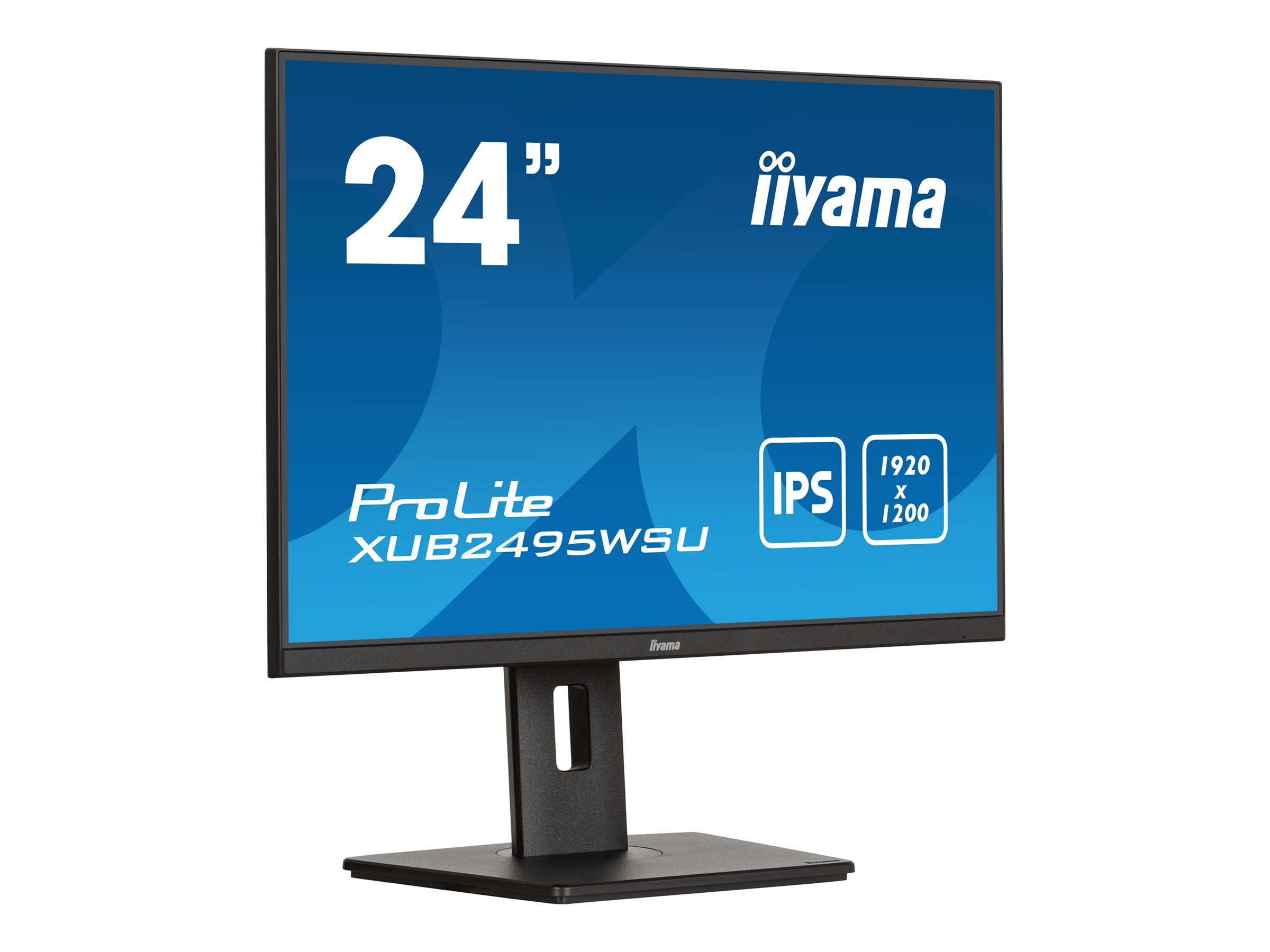 iiyama ProLite XUB2495WSU-B7 - Écran LED - 24" (24.1" visualisable) - 1920 x 1200 WUXGA @ 75 Hz - IPS - 300 cd/m² - 1000:1 - 4 ms - HDMI, VGA, DisplayPort - haut-parleurs - mat, noir - XUB2495WSU-B7 - Écrans d'ordinateur