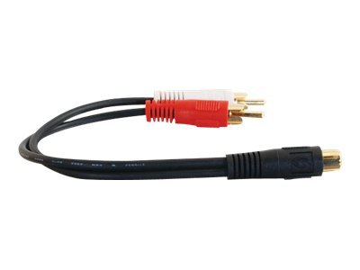 C2G Value Series Y-Cable - Adaptateur audio - RCA femelle pour RCA mâle - blindé - noir - 80138 - Câbles audio