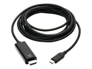 Tripp Lite USB C to HDMI Adapter Cable USB 3.1 Gen 1 4K M/M USB-C Black 9ft - Câble vidéo - HDMI mâle pour 24 pin USB-C mâle reversible - 2.7 m - noir - support 4K - U444-009-H4K6BE - Câbles HDMI