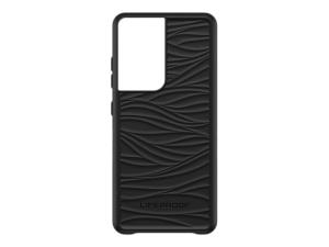 LifeProof WAKE - Coque de protection pour téléphone portable - 85 % de plastique recyclé provenant de l'océan - noir - modèle d'onde douce - pour Samsung Galaxy S21 Ultra 5G - 77-81261 - Coques et étuis pour téléphone portable