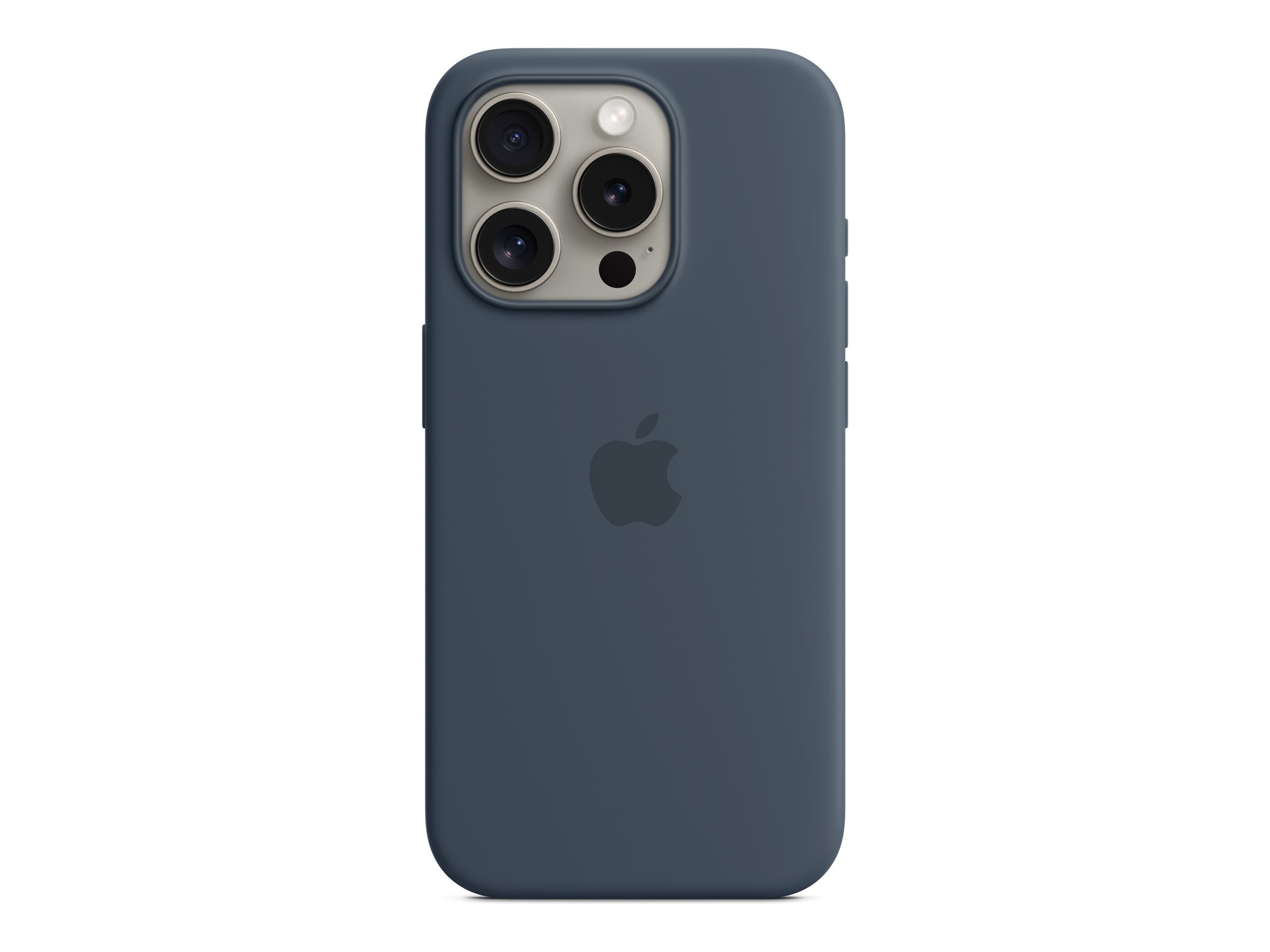 Apple - Coque de protection pour téléphone portable - compatibilité avec MagSafe - silicone - bleu tempête - pour iPhone 15 Pro - MT1D3ZM/A - Coques et étuis pour téléphone portable
