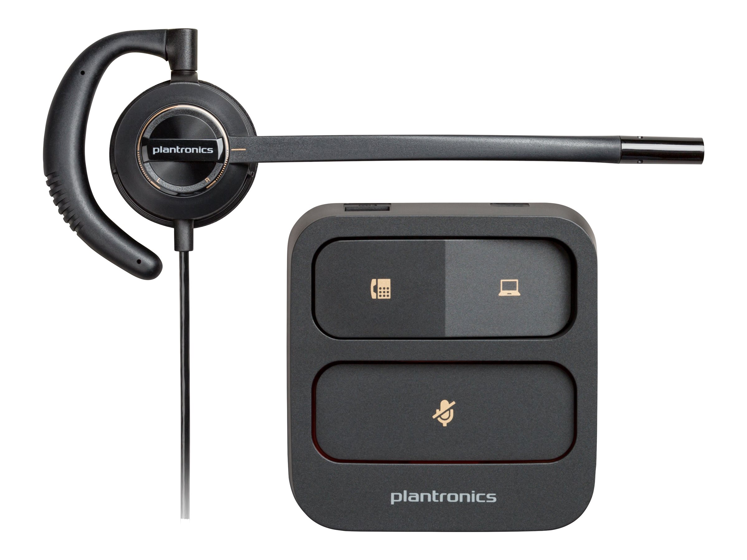 Poly EncorePro 530 - EncorePro 500 series - micro-casque - intra-auriculaire - filaire - Quick Disconnect - noir - Certifié pour Skype for Business, certifié UC - 783P3AA#ABB - Écouteurs
