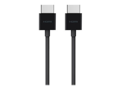 Belkin Premium Series - Câble HDMI - HDMI mâle pour HDMI mâle - 2 m - support 4K - AV10168BT2M-BLK - Accessoires pour systèmes audio domestiques