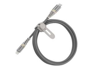 OtterBox Premium - Câble Lightning - Lightning mâle pour 24 pin USB-C mâle - 1 m - poussière d'argent - Prise en charge de Power Delivery - 78-52554 - Accessoires pour systèmes audio domestiques