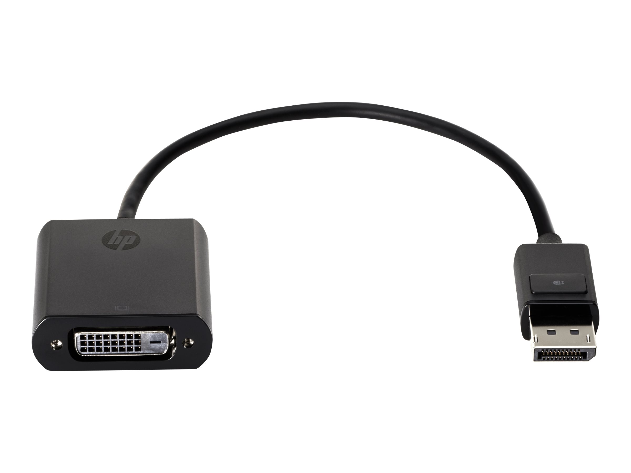 HP DisplayPort to DVI-D Adapter - Adaptateur DisplayPort - liaison simple - DisplayPort (M) pour DVI-D (F) - 19 cm - verrouillé - FH973AA - Câbles pour périphérique