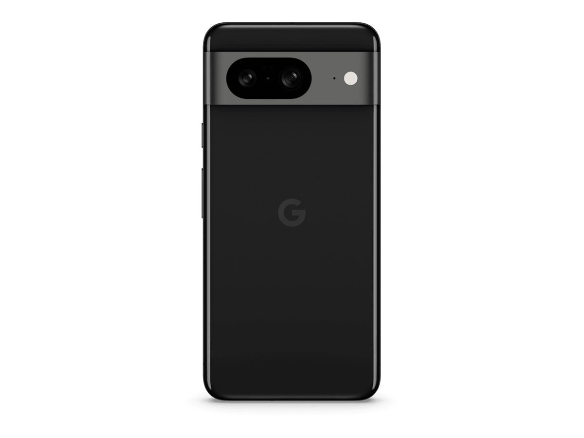 Google Pixel 8 - 5G smartphone - double SIM - RAM 8 Go / Mémoire interne 256 Go - écran OEL - 6.2" - 2400 x 1080 pixels (120 Hz) - 2x caméras arrière 50 MP, 12 MP - front camera 10,5 MP - Obsidien - GA04833-GB - Smartphones 5G