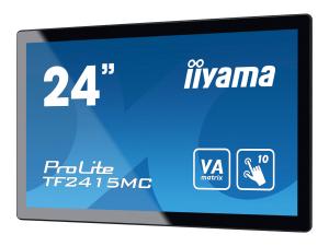 iiyama ProLite TF2415MC-B2 - Écran LED - 23.8" - cadre ouvert - écran tactile - 1920 x 1080 Full HD (1080p) @ 60 Hz - VA - 350 cd/m² - 3000:1 - 16 ms - HDMI, VGA, DisplayPort - noir - TF2415MC-B2 - Écrans d'ordinateur
