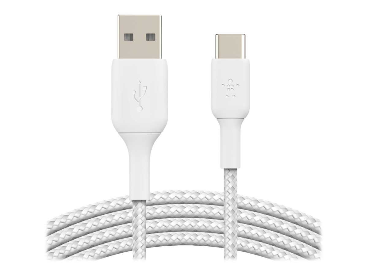 Belkin BOOST CHARGE - Câble USB - 24 pin USB-C (M) pour USB (M) - 3 m - blanc - CAB002BT3MWH - Câbles USB