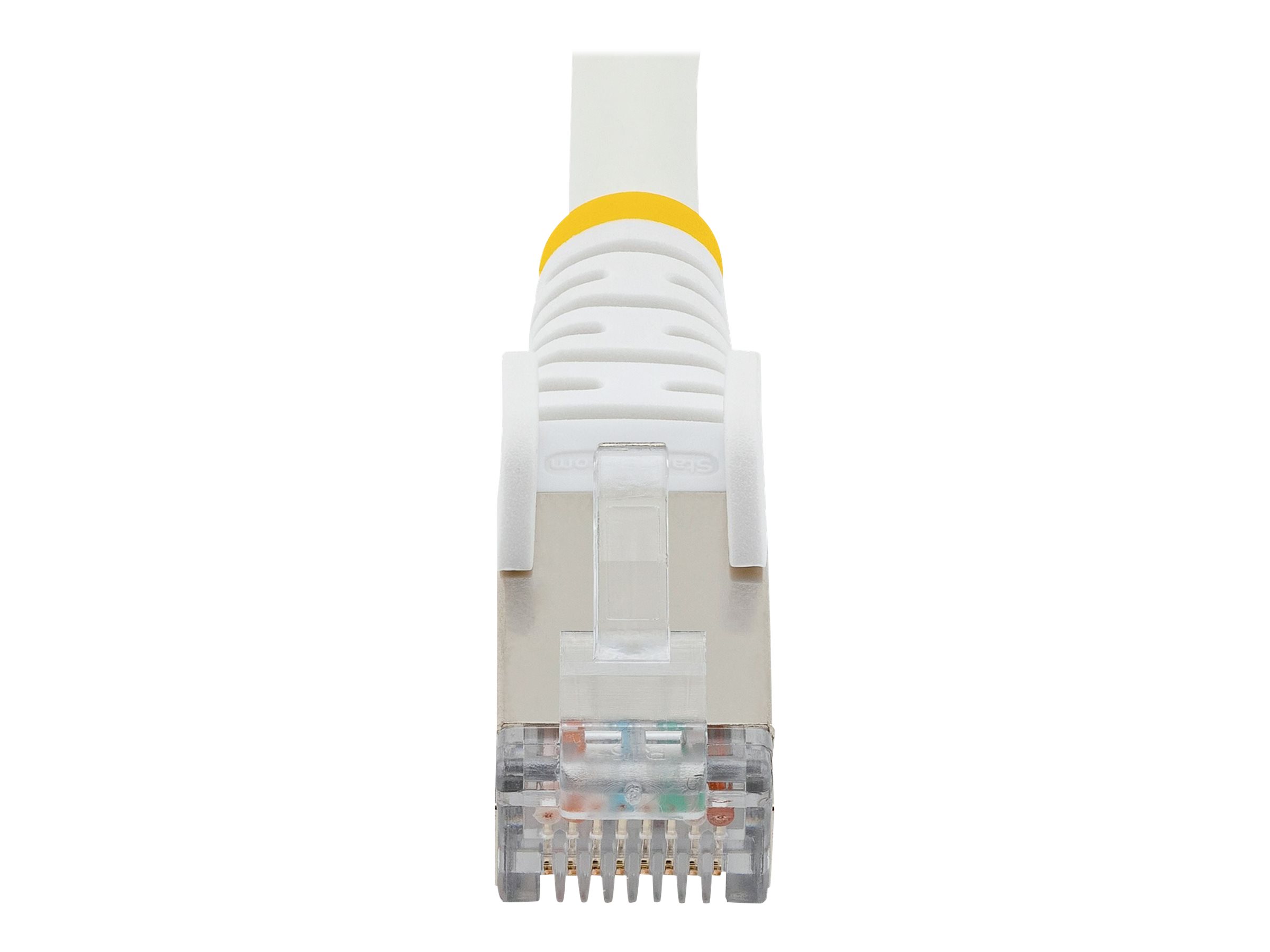 StarTech.com Câble Ethernet CAT6a 10m - LSZH, 10 GbE 100W PoE S/FTP - Cordon de raccordement - RJ-45 (M) pour RJ-45 (M) - 10 m - S/FTP - CAT 6a - IEEE 802.3bt - sans crochet, bloqué, moulé, sans halogène - blanc - NLWH-10M-CAT6A-PATCH - Câbles à paire torsadée