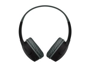 Belkin SoundForm Mini - Écouteurs avec micro - sur-oreille - Bluetooth - sans fil - jack 3,5mm - noir - AUD002BTBK - Écouteurs