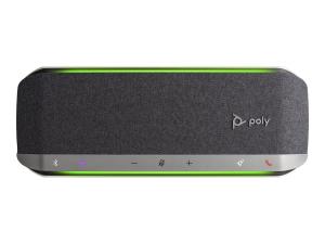 Poly Sync 40-M - Haut-parleur intelligent - Bluetooth - sans fil, filaire - USB-C, USB-A - argent - certifié Zoom, Certifié pour Microsoft Teams - 77P35AA - Speakerphones