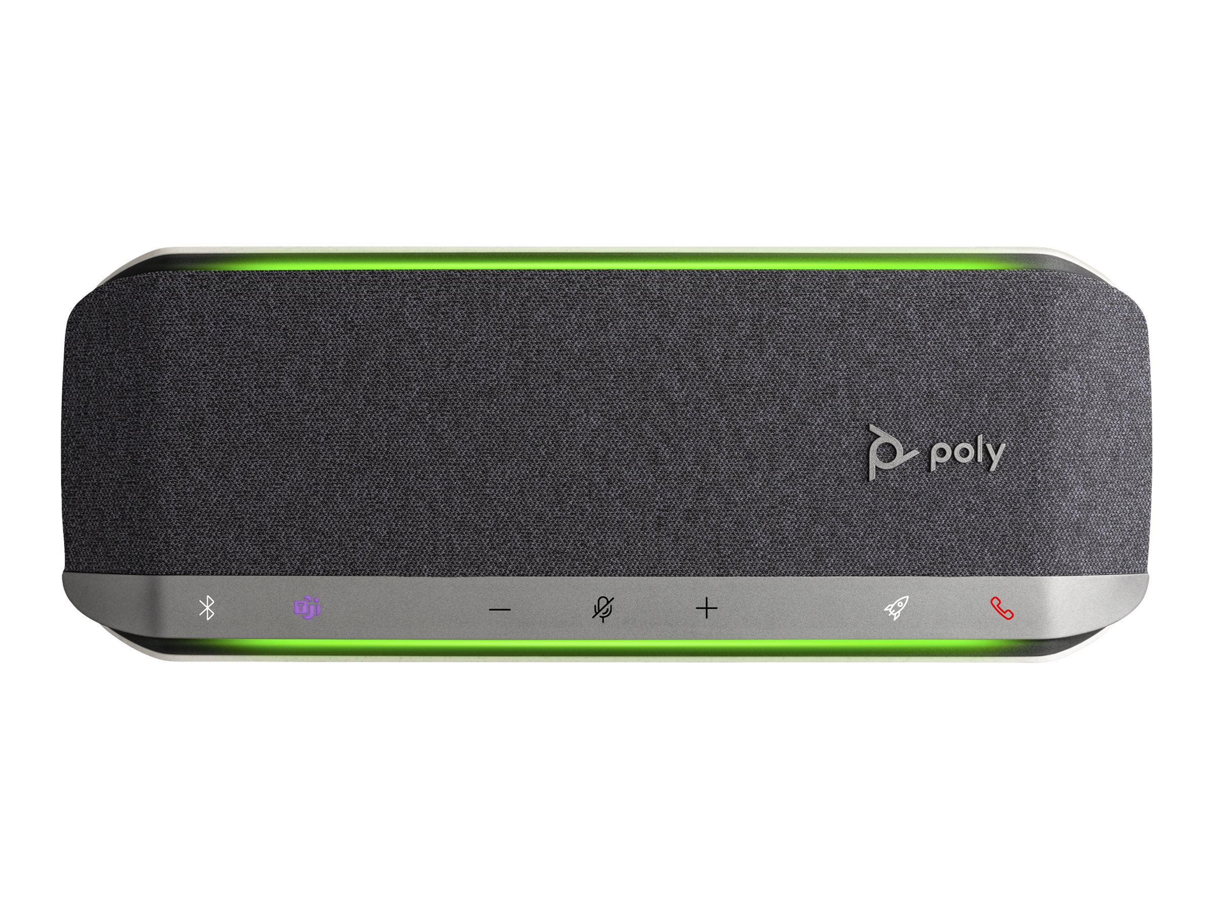Poly Sync 40-M - Haut-parleur intelligent - Bluetooth - sans fil, filaire - USB-C, USB-A - argent - certifié Zoom, Certifié pour Microsoft Teams - 77P35AA - Speakerphones