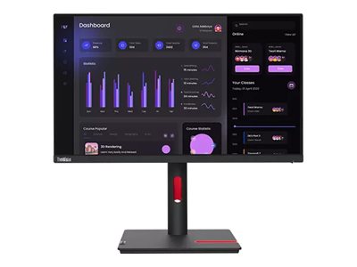 Lenovo ThinkVision T24i-30 - Écran LED - 23.8" - 1920 x 1080 Full HD (1080p) @ 60 Hz - IPS - 250 cd/m² - 1000:1 - 4 ms - HDMI, VGA, DisplayPort - noir corbeau - Campus - pour ThinkPad P15 Gen 2 20YQ - 63CFMATXEU - Écrans d'ordinateur