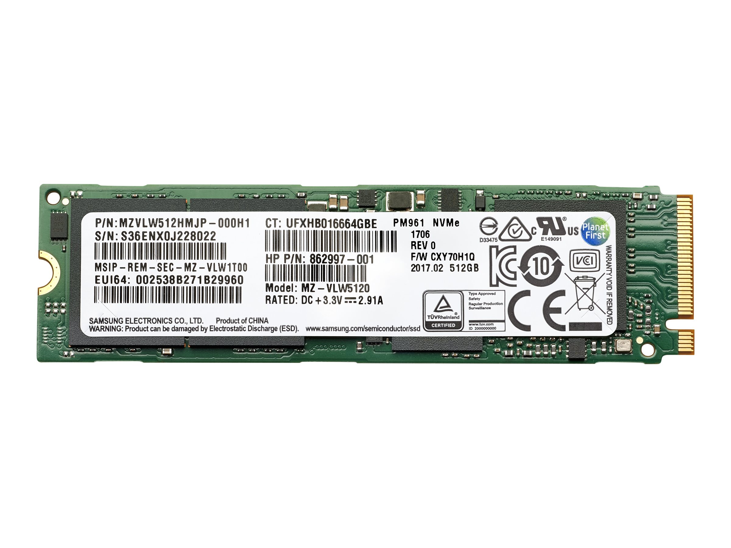 HP - SSD - 512 Go - interne - M.2 2280 - PCIe 4.0 x4 (NVMe) - pour HP Z1 G8, Z1 G9; Elite 600 G9, 800 G9; EliteOne 800 G8; Pro 260 G9, 400 G9; ProDesk 405 G8 - 406L8AA - Disques SSD