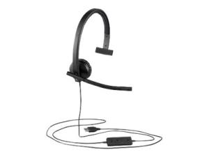 Casque USB Logitech H570e - Micro-casque - sur-oreille - filaire - 981-000571 - Écouteurs