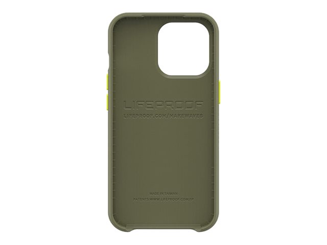 LifeProof WAKE - Coque de protection pour téléphone portable - 85 % de plastique recyclé provenant de l'océan - vert gambit - modèle d'onde douce - pour Apple iPhone 13 Pro - 77-83561 - Coques et étuis pour téléphone portable
