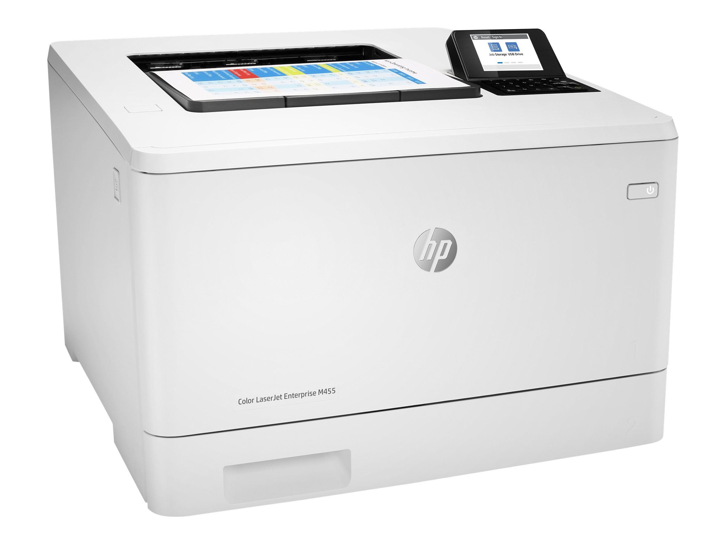 HP Color LaserJet Enterprise M455dn - Imprimante - couleur - Recto-verso - laser - A4/Legal - 600 x 600 ppp - jusqu'à 27 ppm (mono)/jusqu'à 27 ppm (couleur) - capacité : 300 feuilles - USB 2.0, Gigabit LAN, hôte USB 2.0 - 3PZ95A#B19 - Imprimantes laser couleur