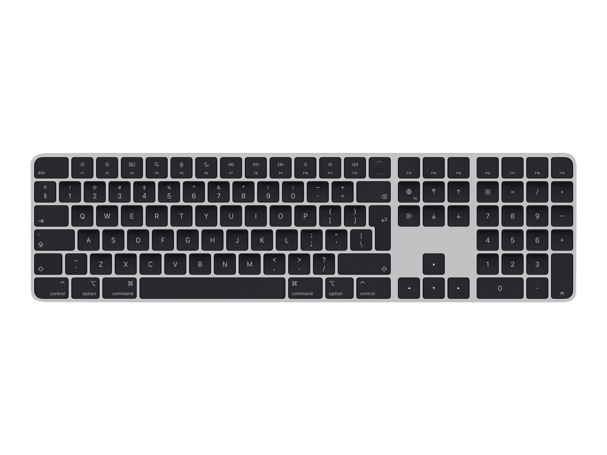 Apple Magic Keyboard with Touch ID and Numeric Keypad - Clavier - Bluetooth, USB-C - QWERTY - Anglais international - clés noires - MMMR3Z/A - Claviers