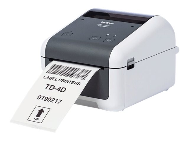 Brother TD-4210D - Imprimante d'étiquettes - thermique direct - Rouleau (11,8 cm) - 203 dpi - jusqu'à 127 mm/sec - USB 2.0, série - gris, blanc - TD4210DXX1 - Imprimantes thermiques