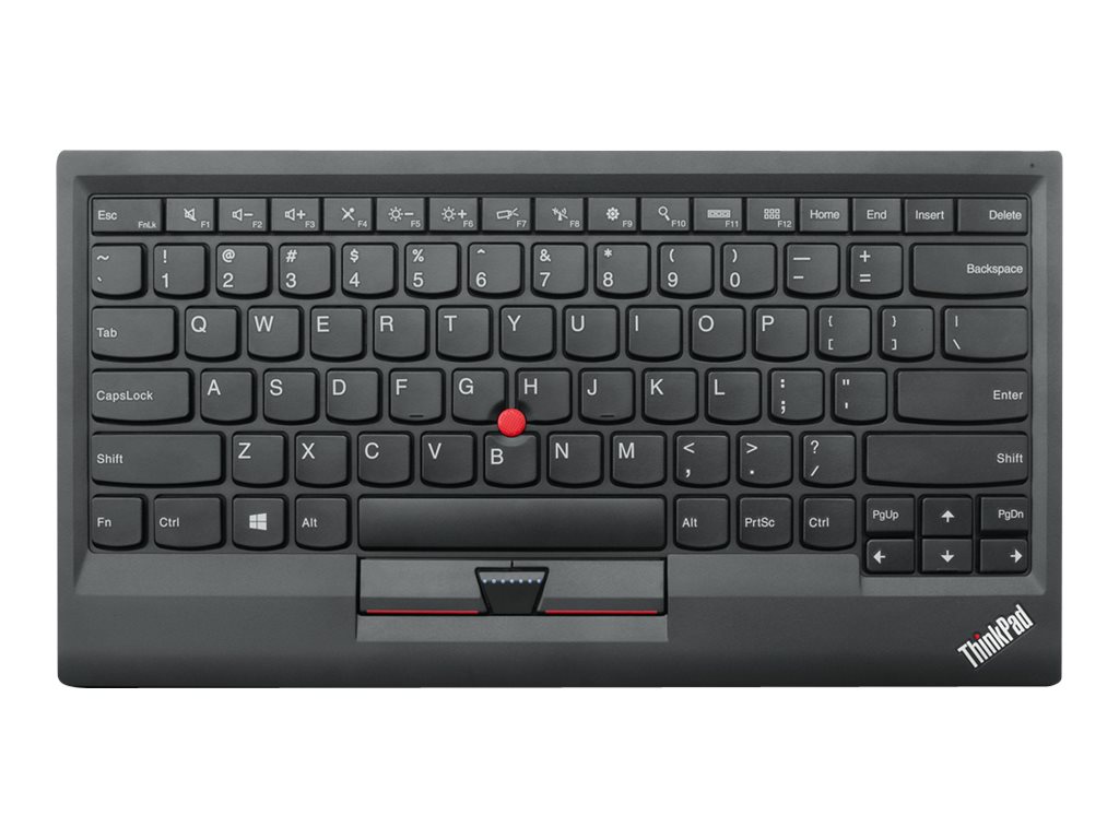 Lenovo ThinkPad Compact Bluetooth - Clavier - avec Trackpoint - sans fil - Bluetooth 3.0 - Allemand - commutateur : commutateurs à clé à ciseaux - noir - 4Y40U90589 - Claviers