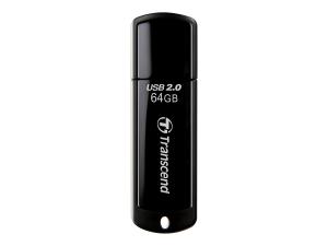 Transcend JetFlash 350 - Clé USB - 64 Go - USB 2.0 - noir - TS64GJF350 - Lecteurs flash