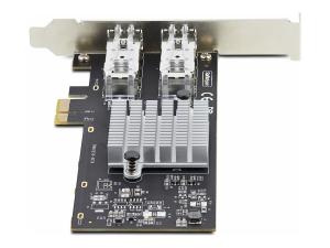 StarTech.com Carte Réseau GbE SFP 2 Port, Fibre Optique PCIe Ethernet NIC - Adaptateur réseau - PCIe 2.0 - Gigabit SFP x 2 - noir - P021GI-NETWORK-CARD - Cartes réseau