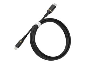 OtterBox Standard - Câble Lightning - Lightning mâle pour 24 pin USB-C mâle - 2 m - noir scintillant - USB Power Delivery (60W) - 78-52647 - Accessoires pour systèmes audio domestiques