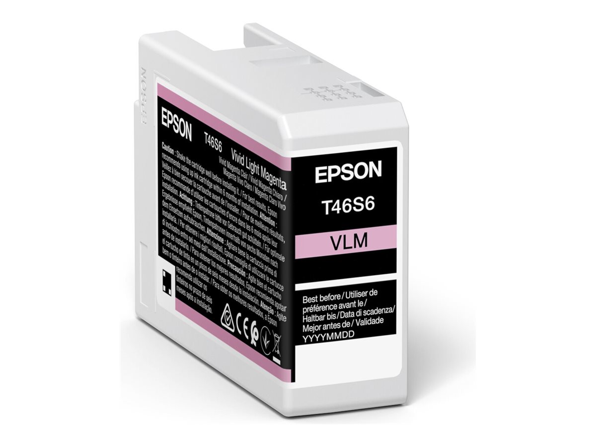 Epson T46S6 - 25 ml - Magenta vif clair - original - réservoir d'encre - pour SureColor SC-P700 - C13T46S60N - Réservoirs d'encre