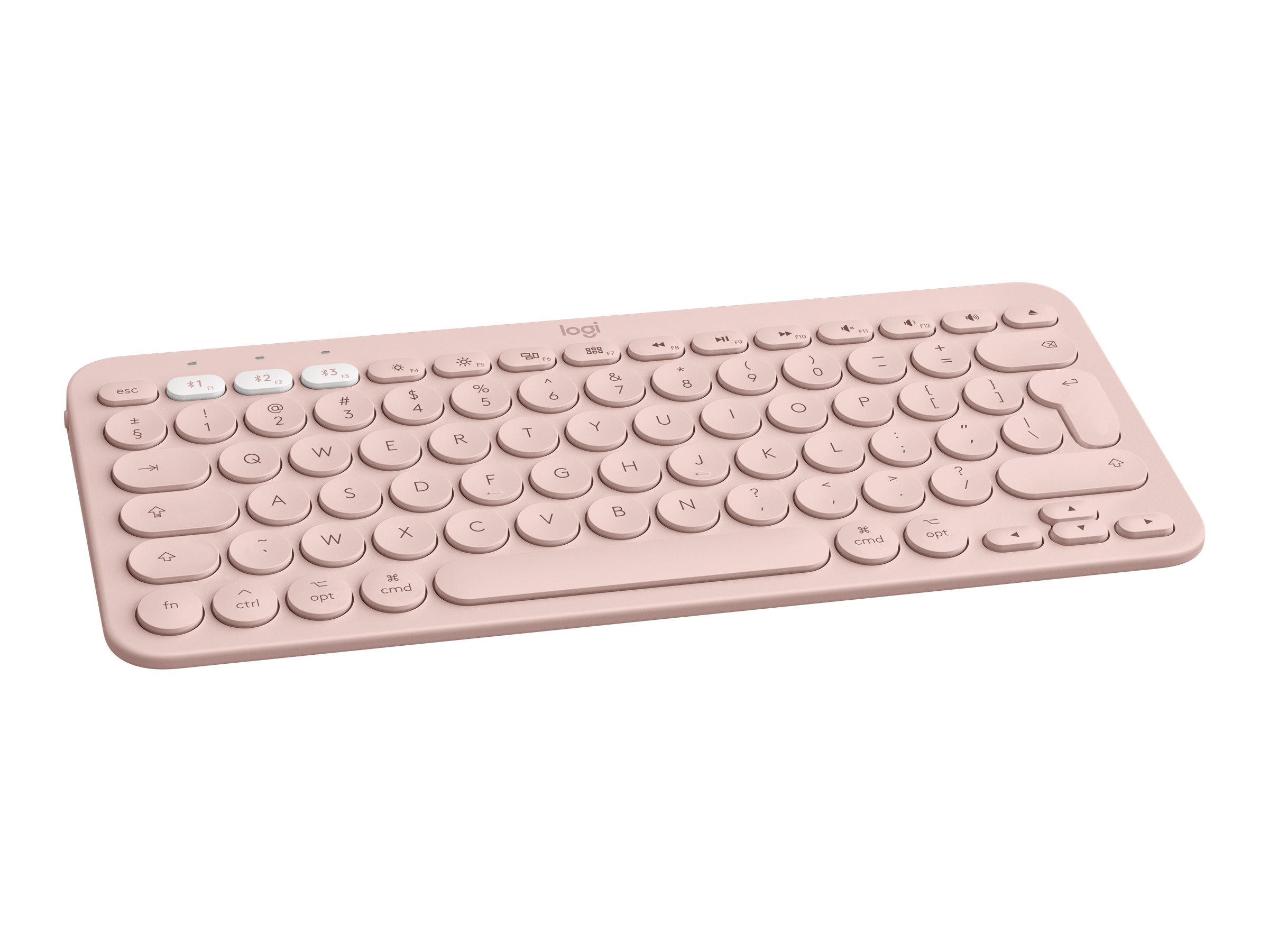 Logitech K380 Multi-Device Bluetooth Keyboard for Mac - Clavier - sans fil - Bluetooth 3.0 - AZERTY - Français - rose - 920-010394 - Claviers