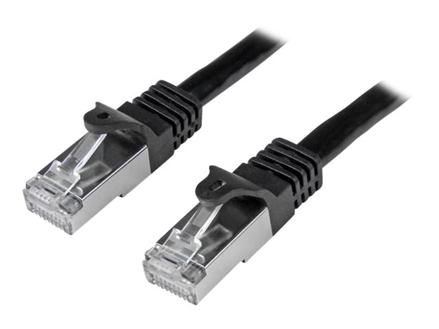 StarTech.com Câble réseau Cat6 blindé SFTP sans crochet - 3 m Noir - Cordon Ethernet RJ45 anti-accroc - Câble patch - Cordon de raccordement - RJ-45 (M) pour RJ-45 (M) - 3 m - SFTP - CAT 6 - moulé, sans crochet - noir - N6SPAT3MBK - Câbles à paire torsadée