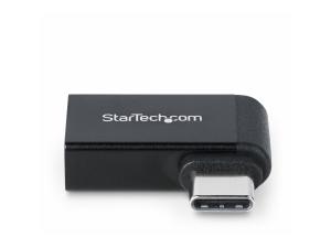 StarTech.com Right Angled USB-C to USB-A Adapter, USB 5Gbps, Compact USB-C Male to USB-A Female Adapter, Metal Housing, M/F - Adaptateur USB - 24 pin USB-C (M) angle droit pour USB (F) - USB 3.2 Gen 1 - 5 V - 3 A - passif, up to 5 Gbps data transfer rate - noir - USB31CAADGCPRA - Câbles USB