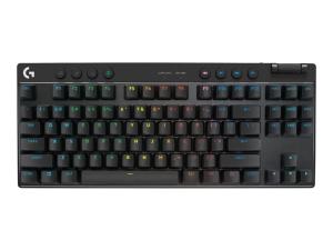 Logitech G PRO X TKL - Clavier - backlit - sans fil - 2.4 GHz, Bluetooth - AZERTY - Français - commutateur : Tactile - blanc - 920-012145 - Claviers