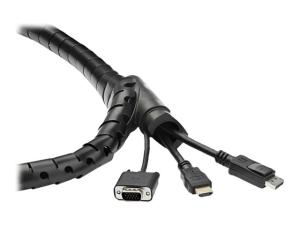StarTech.com Gaine spirale range-câble en noir - 1,5 m - Diamètre de 25 mm - Avec outil pour insérer les câbles (CMSCOILED) - Kit de gaines pour câbles - noir - 1.5 m - CMSCOILED - Accessoires de câblage