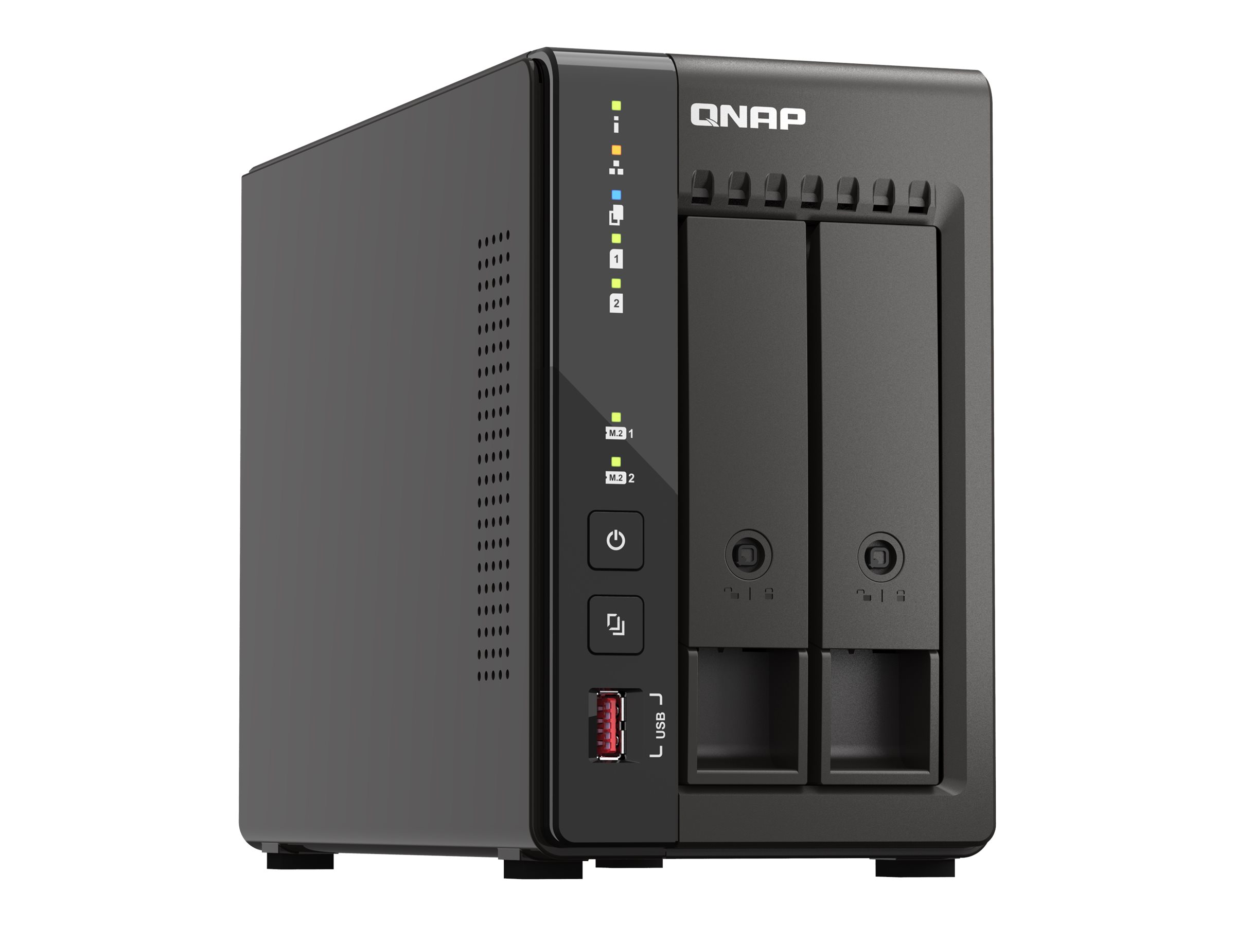 QNAP TS-253E - Serveur NAS - 2 Baies - SATA 6Gb/s - RAID RAID 0, 1, 5, 6, 10, 50, JBOD, 60 - RAM 8 Go - 2.5 Gigabit Ethernet - iSCSI support - TS-253E-8G - NAS