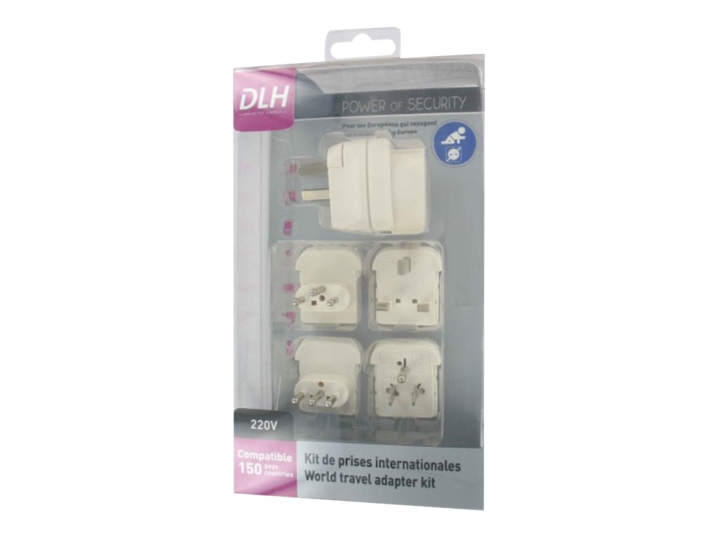 DLH - Kit adaptateur de connecteur d'alimentation - blanc - DY-WU1307 - Câbles d'alimentation