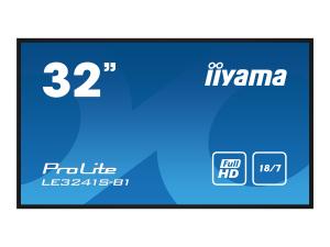 iiyama ProLite LE3241S-B1 - Écran LED - 32" (31.5" visualisable) - 1920 x 1080 Full HD (1080p) @ 60 Hz - IPS - 350 cd/m² - 1200:1 - 8 ms - HDMI, VGA - haut-parleurs - noir - LE3241S-B1 - Écrans d'ordinateur