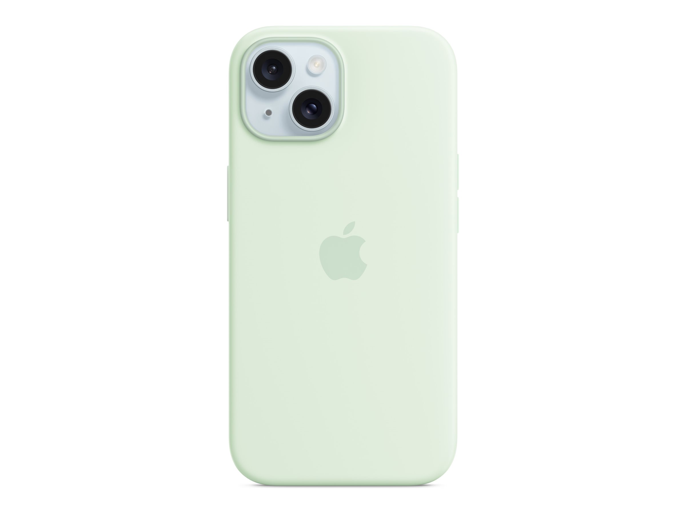 Apple - Coque de protection pour téléphone portable - compatibilité avec MagSafe - silicone - menthe douce - pour iPhone 15 - MWNC3ZM/A - Coques et étuis pour téléphone portable